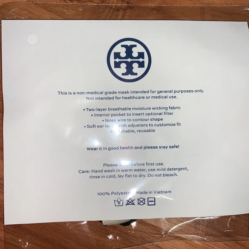 NWT Tory Burch Face Mask